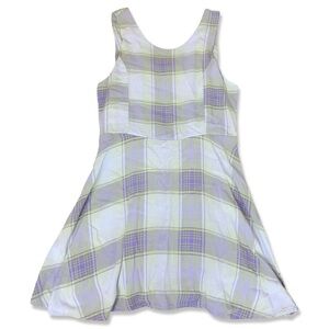 FOREVER 21 KIDS Sleeveless Plaid Romper Dress
